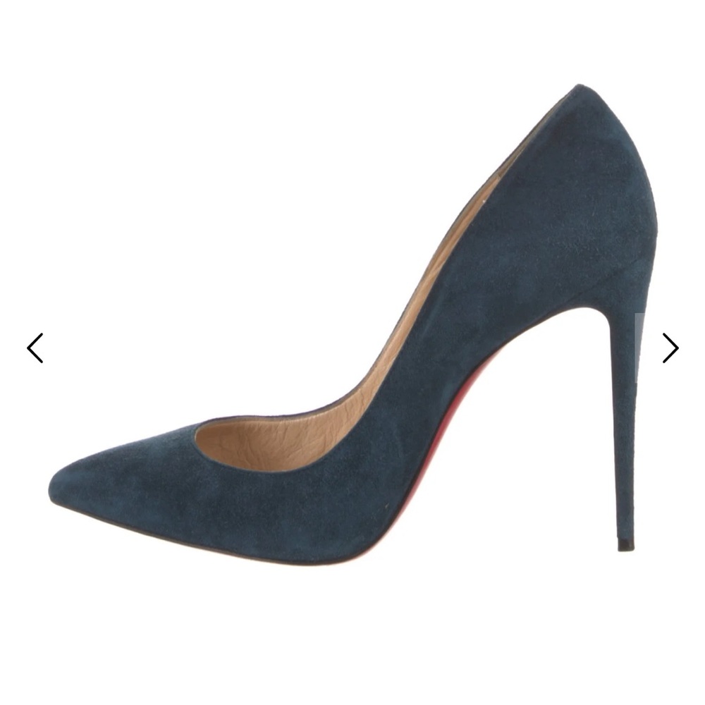 Christian Louboutin Navy Suede Heels